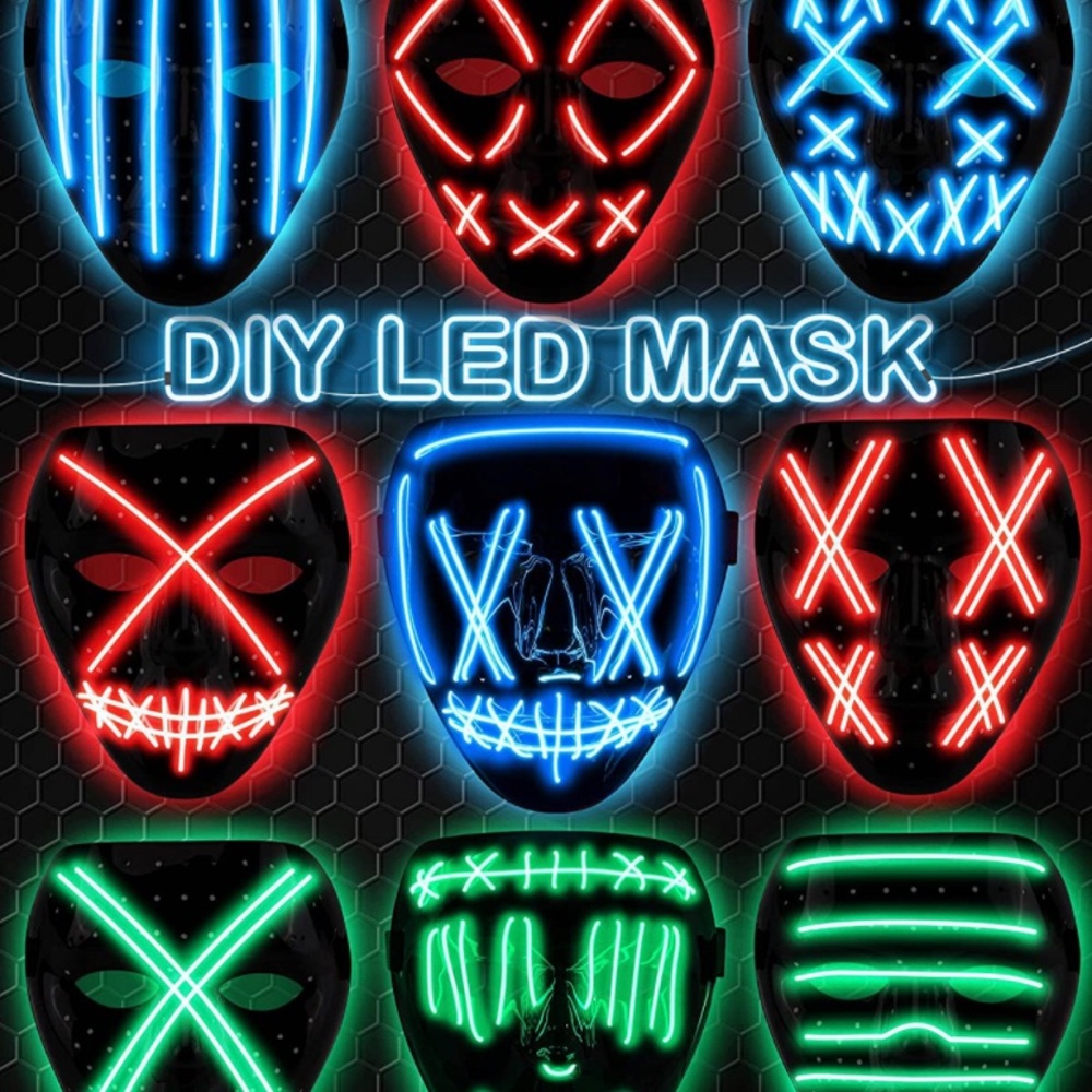 Halloween Mask DIY led neon